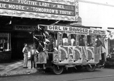 Warner Grand Theatre Historical Photo of Outside Fugitive Lady 1934