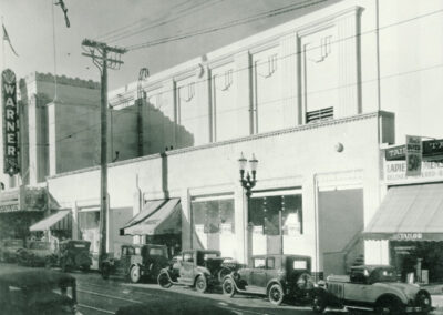 Warner Grand Theatre Historical Photo of Long Facade Street View