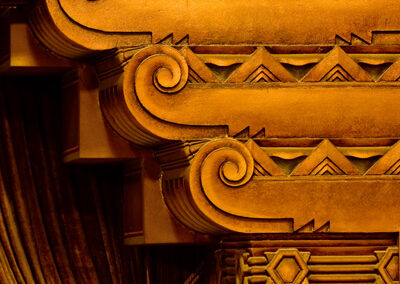 Warner Grand Theatre Proscenium Arch & Curtain Detail Shot