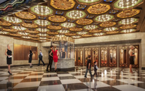 A rendering of the Warner grand Theatre entrance by SPF:architect
