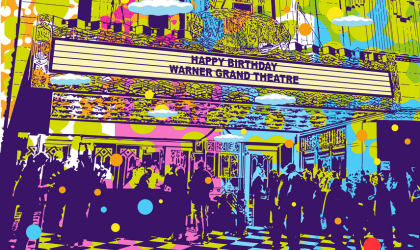 Warner Grand Theatre Poster, cropped