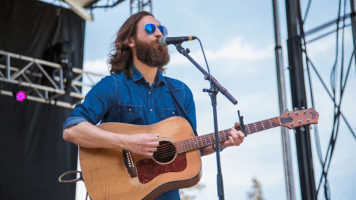 Paul Givant playing guitar and wearing sunglasses