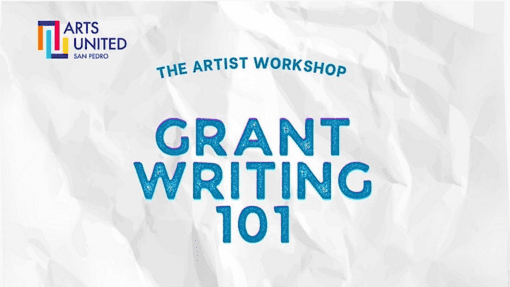 Arts United Logo, The Artist Workshop, Grant Writing 101