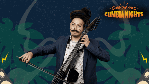 Hector from Cello Azul playing the cello